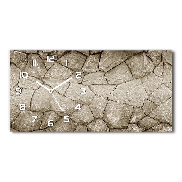 Moderne wanduhr Steinmauer