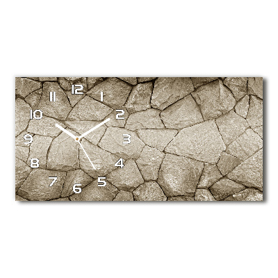 Moderne wanduhr Steinmauer