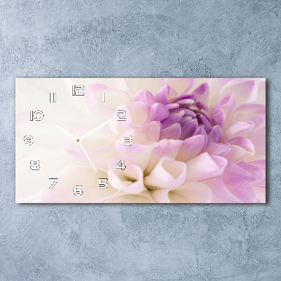 Moderne wanduhr Weiße Dahlie
