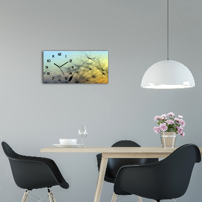 Moderne wanduhr Löwenzahnsamen