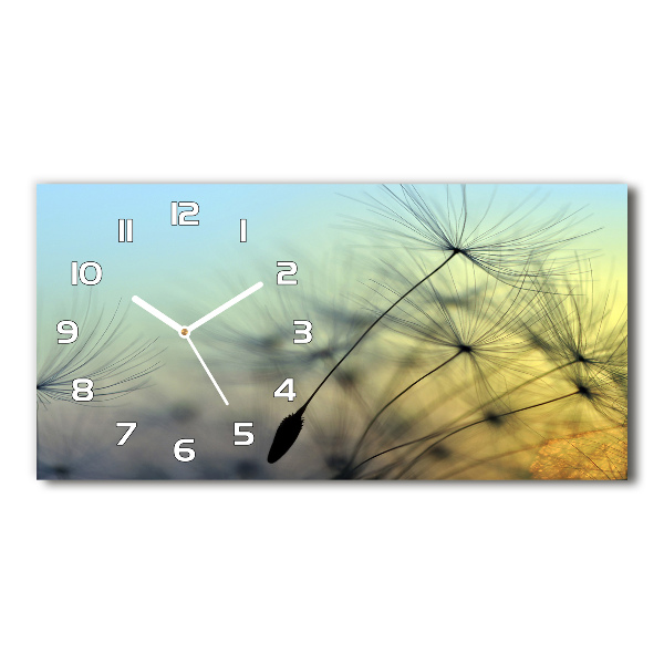 Moderne wanduhr Löwenzahnsamen