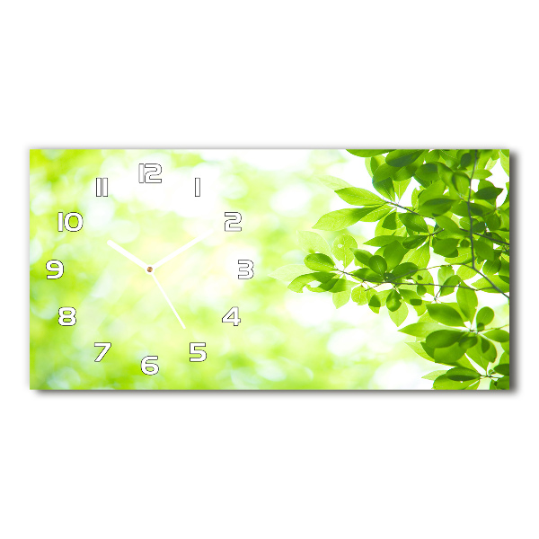 Horizontale Uhr Blätter