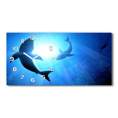 Moderne wanduhr Zwei Haie