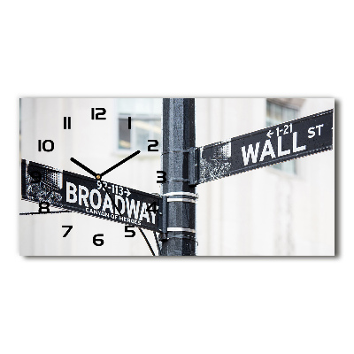 Glasuhr Wall Street-Schild