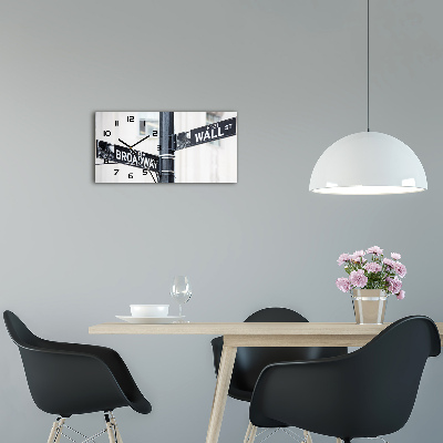 Glasuhr Wall Street-Schild