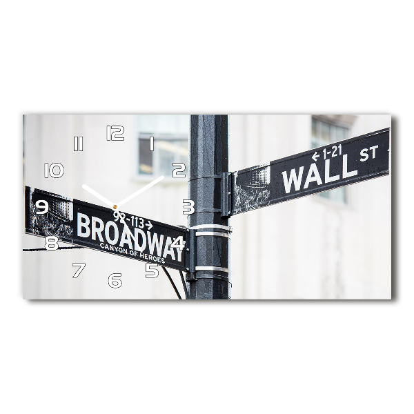 Glasuhr Wall Street-Schild