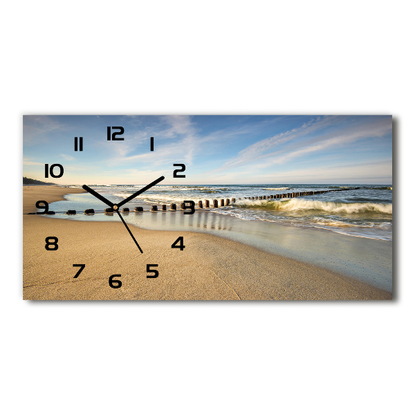 Moderne wanduhr Strand an der Ostsee