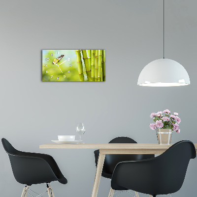 Glasuhr Bambus und Schmetterling