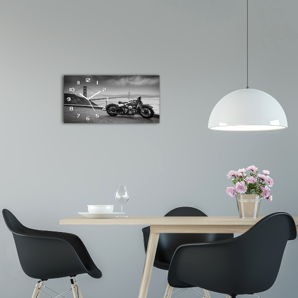Moderne wanduhr Motorrad