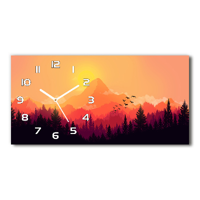 Moderne wanduhr Berglandschaft