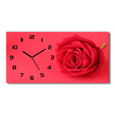 Moderne wanduhr Rote Rose