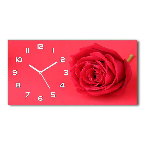 Moderne wanduhr Rote Rose