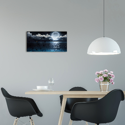 Horizontale Uhr Vollmond