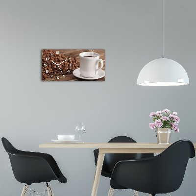Horizontale Uhr Eine Tasse Kaffee
