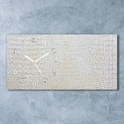 Moderne wanduhr Krokodilhaut