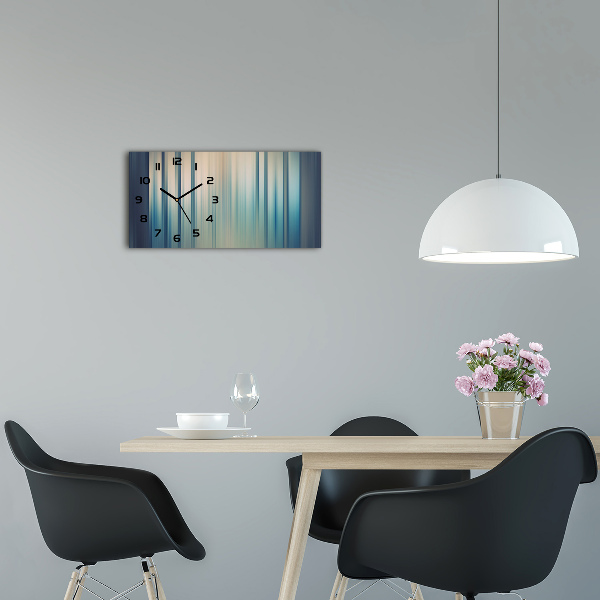 Moderne wanduhr Blaue Streifen