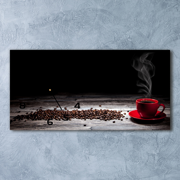 Moderne wanduhr Aromatischer Kaffee