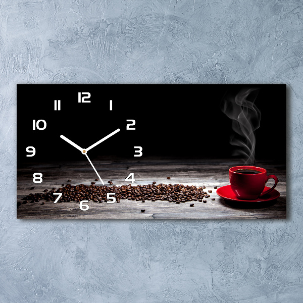 Moderne wanduhr Aromatischer Kaffee