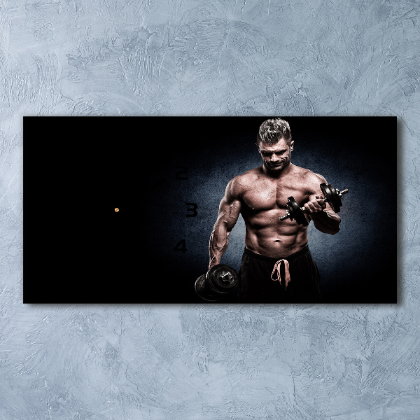 Horizontale Uhr Muskelaufbau