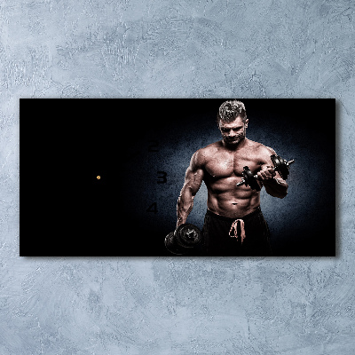 Horizontale Uhr Muskelaufbau