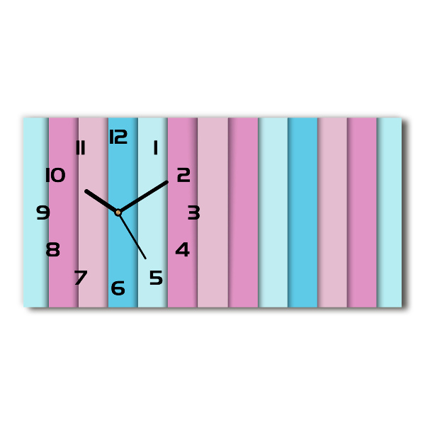 Moderne wanduhr Bunte Streifen