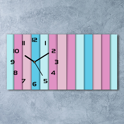 Moderne wanduhr Bunte Streifen