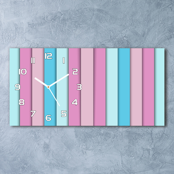 Moderne wanduhr Bunte Streifen