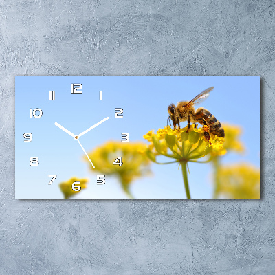 Moderne wanduhr Eine Biene auf einer Blume
