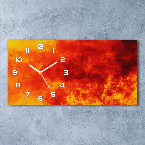 Moderne wanduhr Flammen
