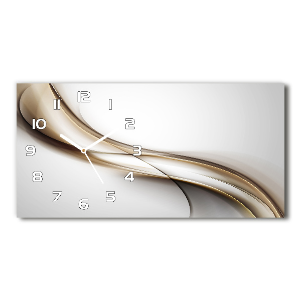 Moderne wanduhr Braune Welle