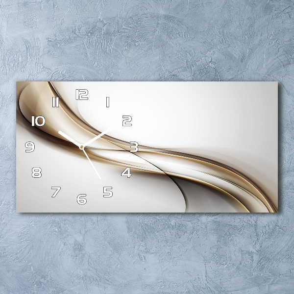 Moderne wanduhr Braune Welle