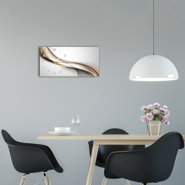 Moderne wanduhr Braune Welle