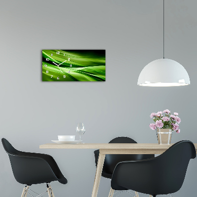 Glasuhr Hintergrund mit grünen Wellen