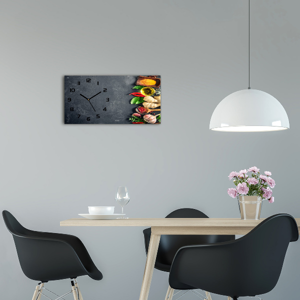 Moderne wanduhr Kräuter und Gewürze