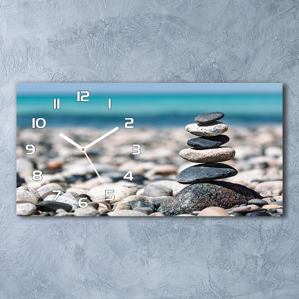 Moderne wanduhr Ein Steinhaufen