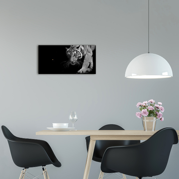 Horizontale Uhr Tiger