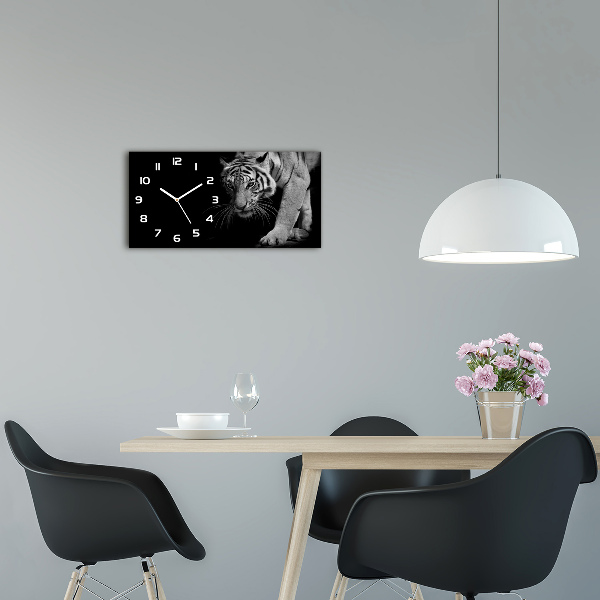 Horizontale Uhr Tiger