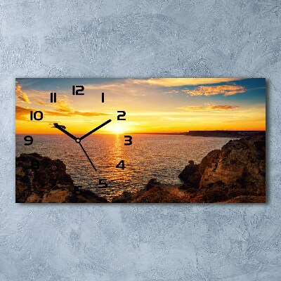 Moderne wanduhr Sonnenuntergang am Meer