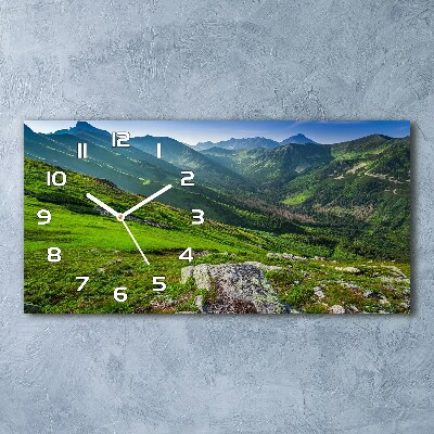 Horizontale Uhr Morgendämmerung in den Bergen