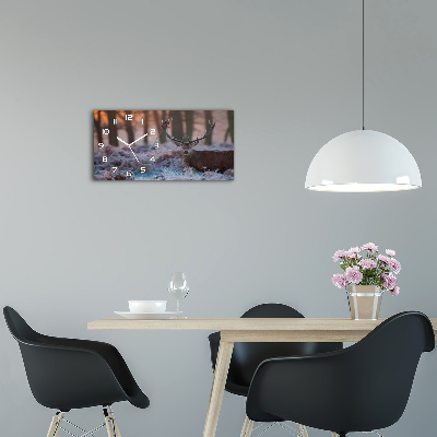 Glasuhr Hirsche bei Sonnenaufgang