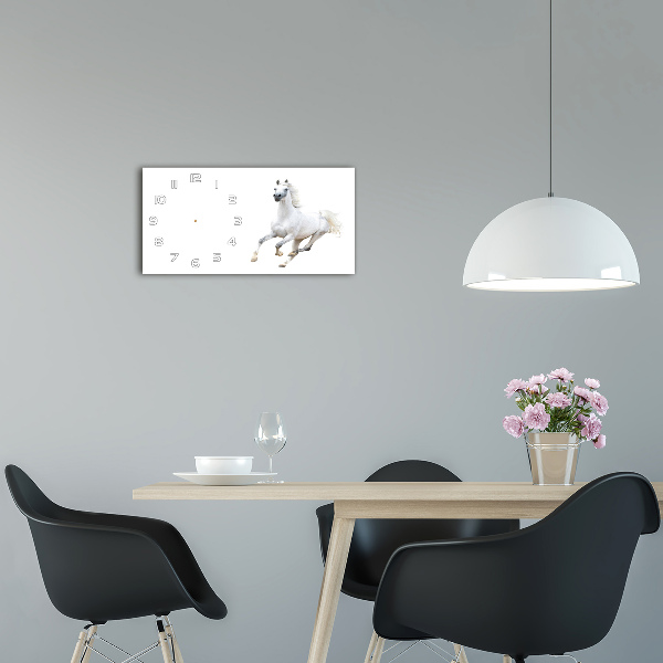 Glasuhr Weißes Araberpferd