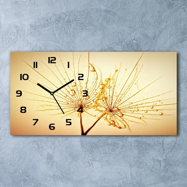 Moderne wanduhr Löwenzahnsamen