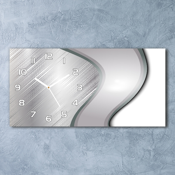 Horizontale Uhr Metallabstraktion