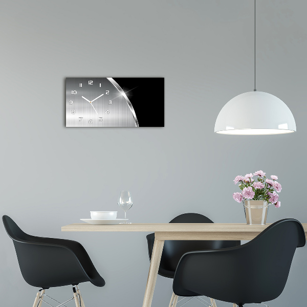 Horizontale Uhr Metallabstraktion