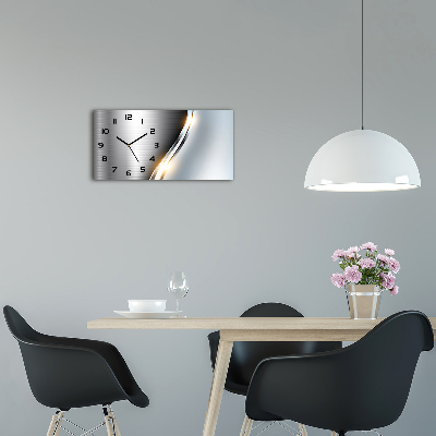 Horizontale Uhr Metallabstraktion