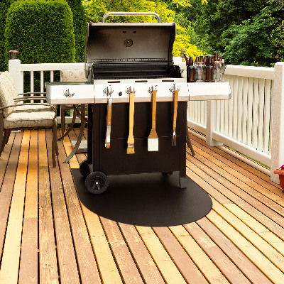 Grillschutzmatte in semiovaler Form 80x70 cm