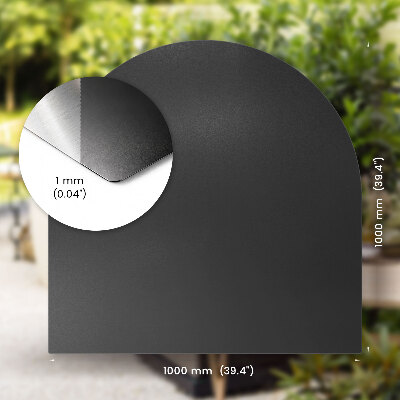 Grillmatte als Bodenschutz semioval in 100x100 cm