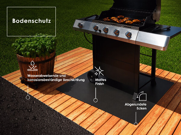 Grillschutzmatte Rechteckige 100x70 cm