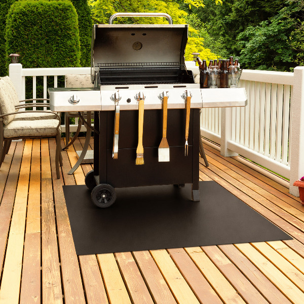 Grillmatte als Bodenschutz in rechteckiger Form mit 100x80 cm