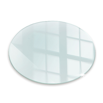 Glasplatte für Kamin rund transparent